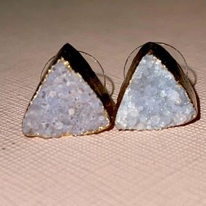 Lilac Druzy Earrings